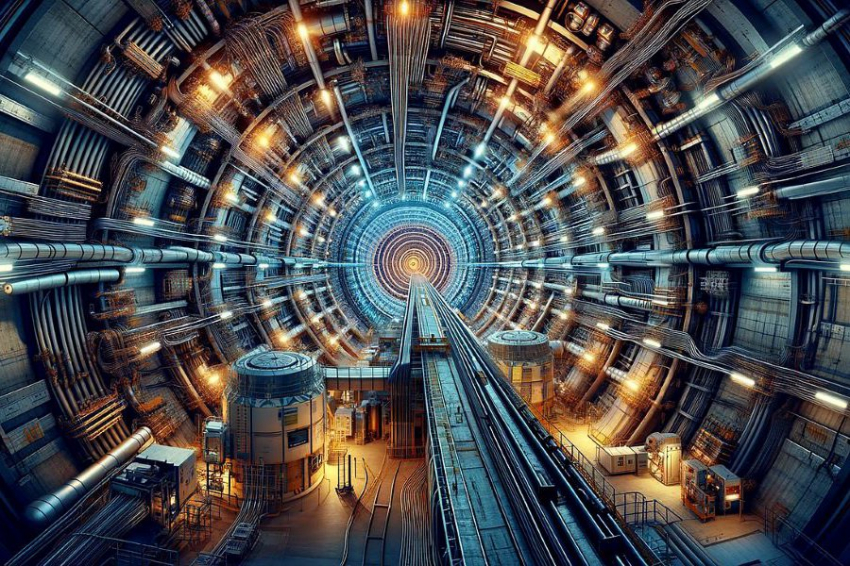 Создана модель движения частиц в коллайдере нового поколения